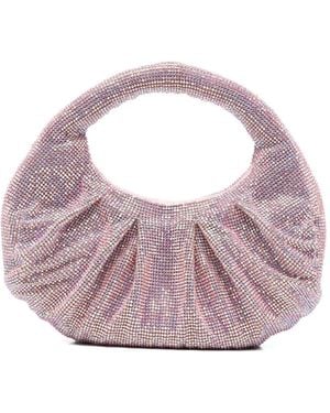 Twentyfourhaitch Joan Crystal-Embellished Ruched Tote Bag - Pink