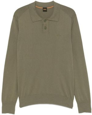 BOSS Cotton-Blend Polo Shirt - Green