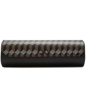 AU DEPART Geometric-Print Watch Box - Black