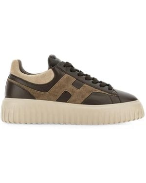 Hogan H-Stripes Sneakers - Brown
