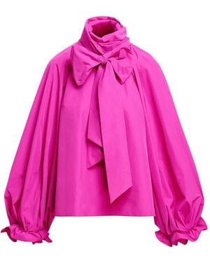 Essentiel Antwerp Pussy-Bow Oversized Blouse - Pink