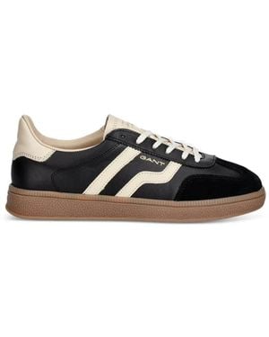 GANT Leather-Panelled Trainers - Black