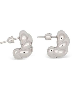 Maria Black Pendientes Robe Pequeños Con Diseño Retorcido - Blanco
