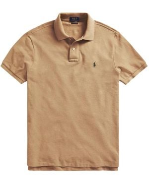 Polo Ralph Lauren Polo Pony-Motif Cotton Polo Shirt - Natural