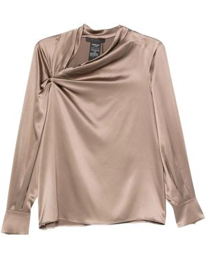 Max Mara Silk Satin Blouse - Natural