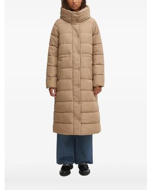 Barbour Button-Fastening Padded Coat - Natural