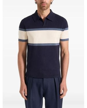 Manière De Voir Enzo Colour-Block Polo Top - Blue
