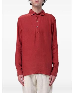 MC2 Saint Barth Raphael Long-Sleeve Polo Shirt - Red