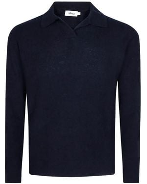 Altea Open-Collar Jumper - Blue