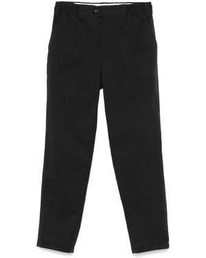 PT Torino Elasticated-Waistband Trousers - Black