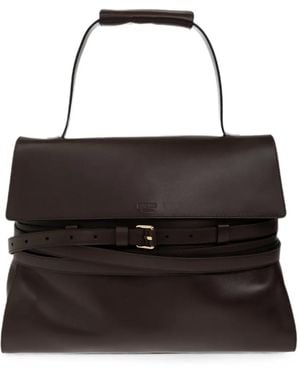 Moschino Tie Me Tote Bag Mit Schnalle - Schwarz