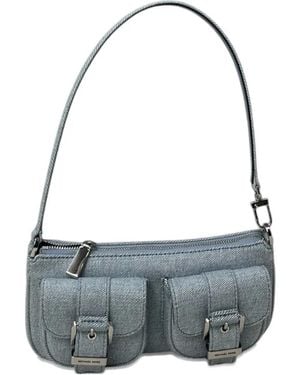 Michael Kors Zoe Buckle-Detail Shoulder Bag - Gray
