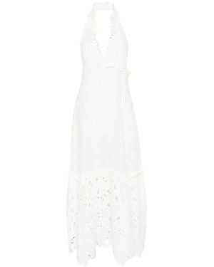 Ermanno Scervino Lace Cotton Long Dress - White