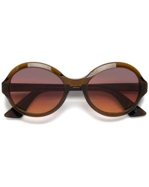 Marni X Retrosuperfuture Nozea Round-Frame Sunglasses - Brown