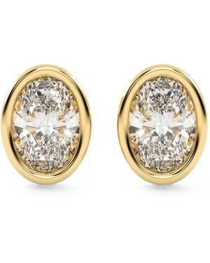 Diamond Essentials Oval-Shape Diamond Earrings - Metallic