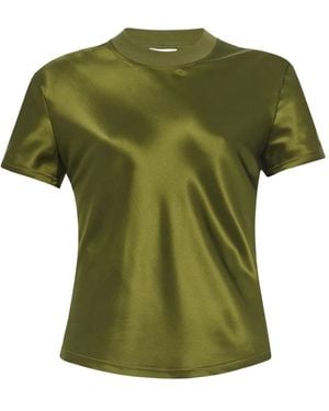 Rosetta Getty T-Shirt Con Finitura Satinata - Verde