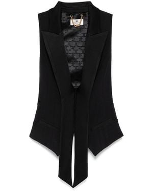 Elisabetta Franchi Crepe Waistcoat - Black