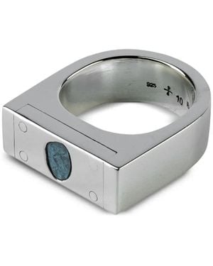 Parts Of 4 Plate Ring Mit Diamant - Grau