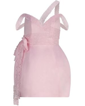 ATOIR Lace-Trimmed Off-Shoulder Dress - Pink