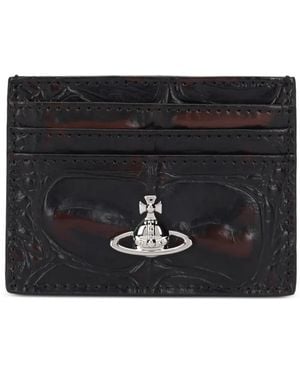 Vivienne Westwood Embossed Card Holder - Black
