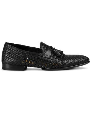 Doucal's Tassel-Detail Leather Loafers - Black