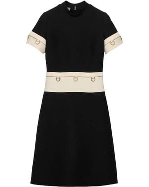 Prada Ring-Detail Midi Dress - Black