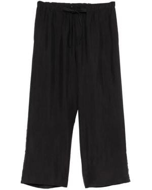 James Perse Washed Wide-Cuff Pants - Black