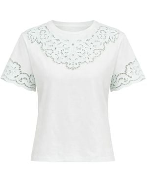 Twinset Lace Details T-Shirt - White