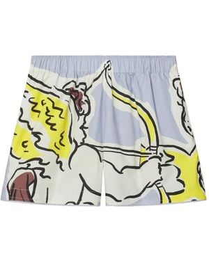 Tory Burch Cotton Camp Shorts - White