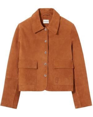 Claudie Pierlot Buttoned Leather Jacket - Brown