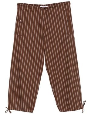 Etudes Studio Striped Drawstring Trousers - Brown