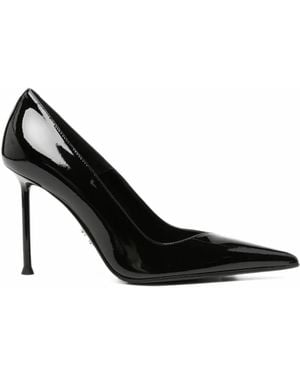 Sergio Levantesi Pop Patent-Leather Pointed-Toe Court Shoes - Black