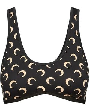 Marine Serre Bh Mit Mond-Print - Schwarz