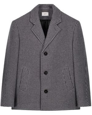 Coperni Houndstooth Buttoned Jacket - Gray