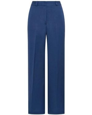 Maliparmi Timeless Pressed-Crease Straight-Leg Trousers - Blue