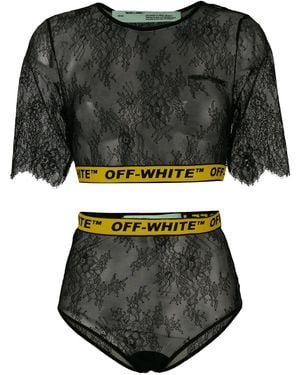 Off-White c/o Virgil Abloh Lace Two-Piece Set - Grey
