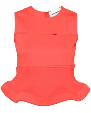 Melitta Baumeister Peplum Hem Sleeveless Top - Pink