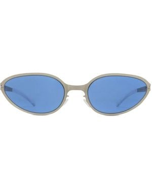 Mykita Bear Oval-Frame Sunglasses - Bleu