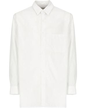 Yohji Yamamoto Long-Sleeve Pocket Shirt - White