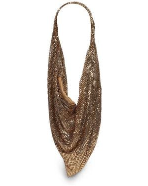 Benedetta Bruzziches Ursula Crystal-Embellished Chainmail Tote Bag - White
