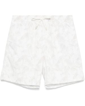 Eleventy Floral-Print Swim Shorts - White