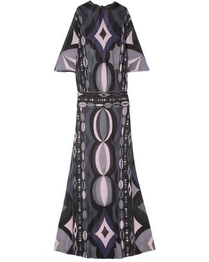 PUCCI Collane Print Long Dress - White
