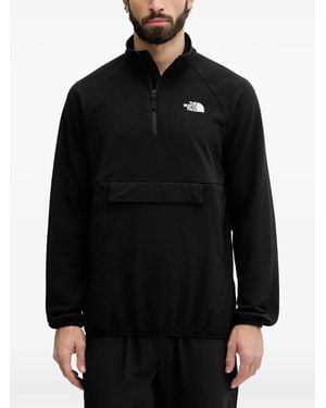 The North Face Kecha Waffle-Knit Half-Zip Sweatshirt - Black