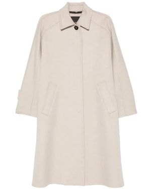 Max Mara Button-Up Coat - White
