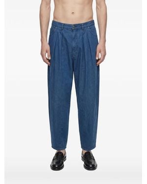 Hed Mayner Pleated Jeans - Blue