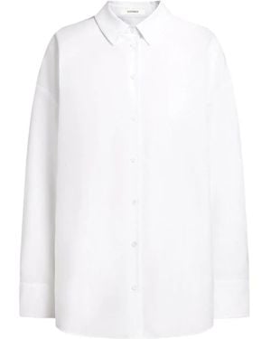 12 STOREEZ Mercerised-Cotton Shirt - White