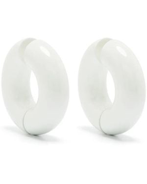 Uncommon Matters Large Strato Chunky-Hoop Earrings - White