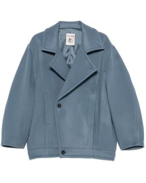 Semicouture Abrigo Con Doble Botonadura - Azul