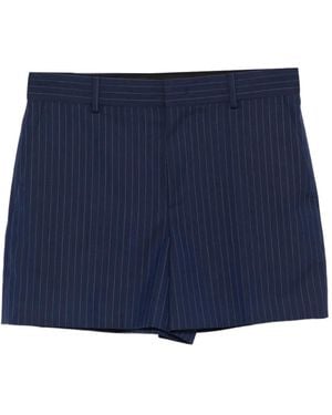 Moschino Short À Fines Rayures - Blue