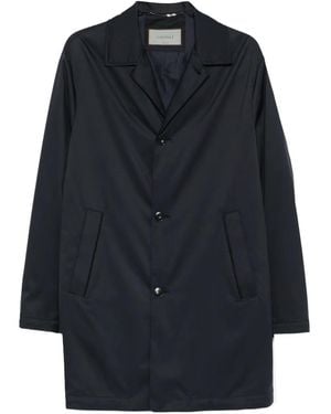Canali Buttoned Single-Breasted Coat - Blue